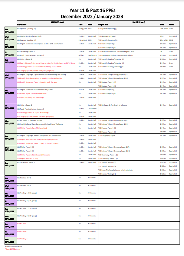 Exams – Grace Academy Darlaston